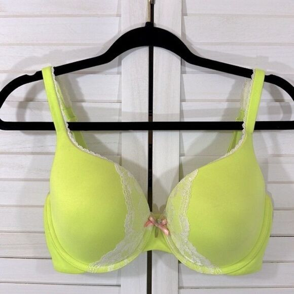 Victoria Secret Bra 34E 34DD Push Up Convertible Neon Green - Picture 9 of 10